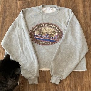 Raw Cut Cropped Vintage Sweatshirt